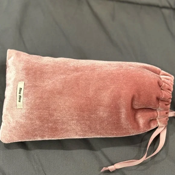 MIUMIU Gold and Brown Sunglasses Modern Rimless Design - Picture 9 of 9